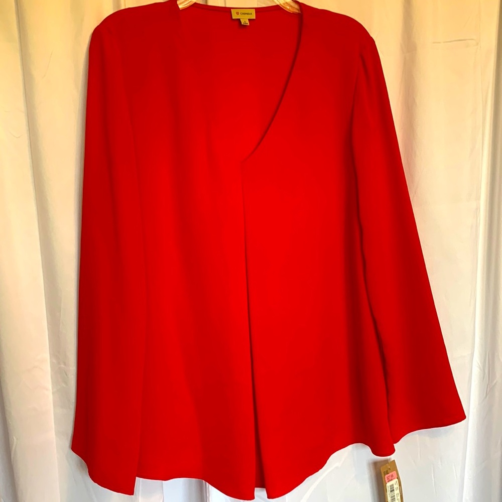 NWT Cremieux Red Lonng Sleeve Top
